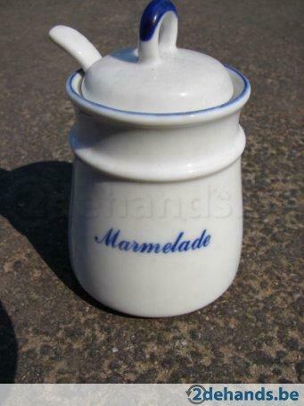 pot de marmelade avec cuillère, Enlèvement ou Envoi, Comme neuf, Autres matériaux, Autres types