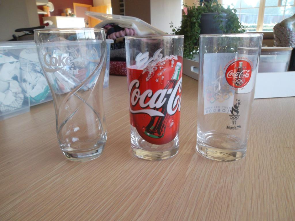 Coca Cola glazen F, Ophalen of Verzenden, Zo goed als nieuw, Waterglas