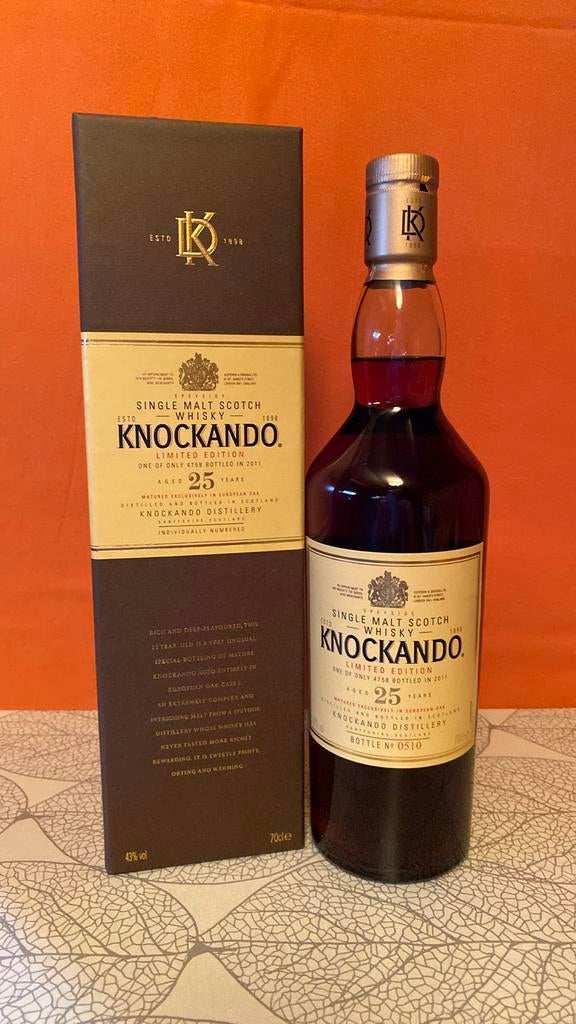 Knockando 25 -year - old whisky, Ophalen, Nieuw