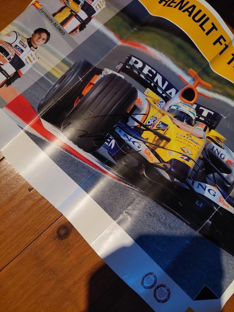 Handtekening 2008 Alonso of Piquet Francorchamps, Verzenden