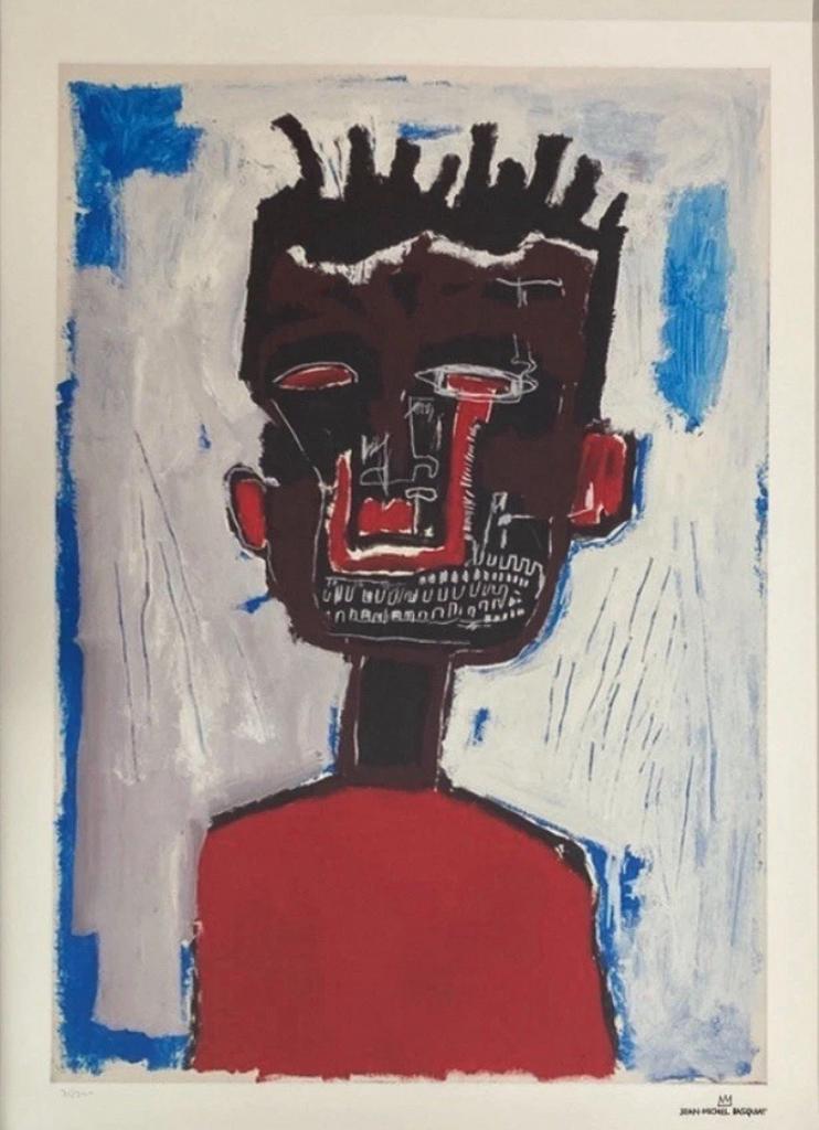 J-M Basquiat : lithographie 50 par 70. Vendue encadrée, Enlèvement ou Envoi