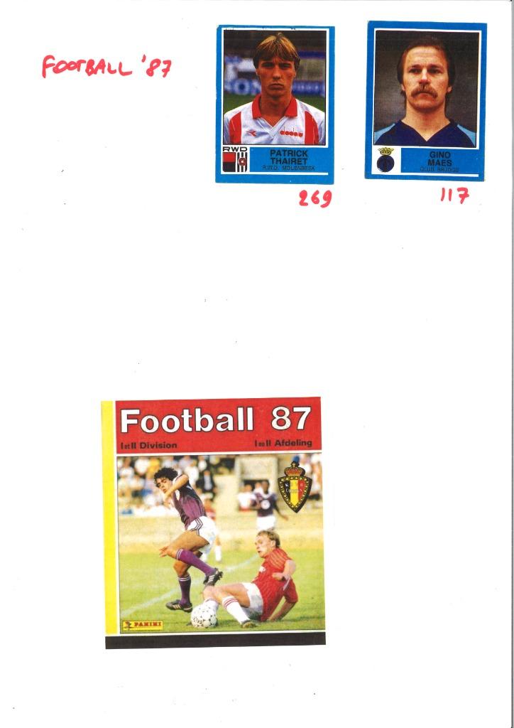 Panini Football 87, Enlèvement, Neuf, Plusieurs autocollants