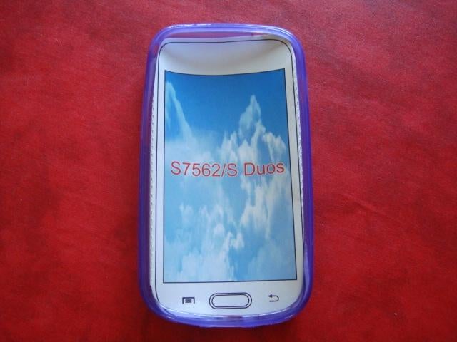 Housse silicone violet / bleu S7562/Duos Neuf., Télécoms, Téléphonie mobile | Housses, Coques & Façades | Samsung, Neuf, Housse ou Sac