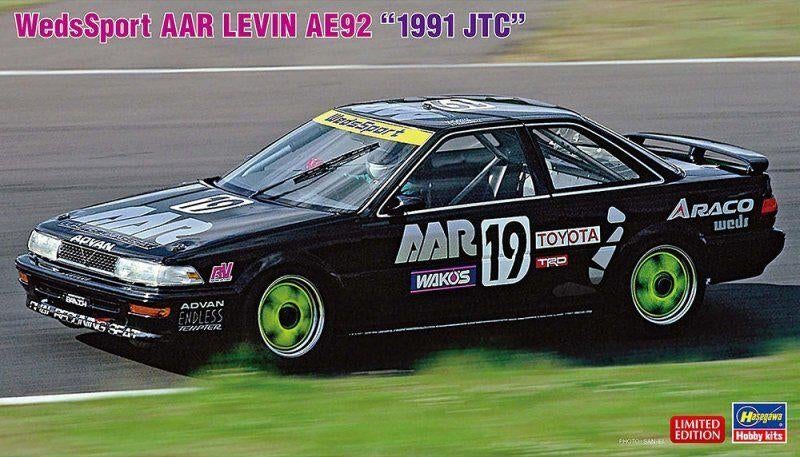 Hasegawa Corolla WedsSport 1991 JTC 1/24 #20702, Overige merken, Auto, Groter dan 1:32, Ophalen of Verzenden