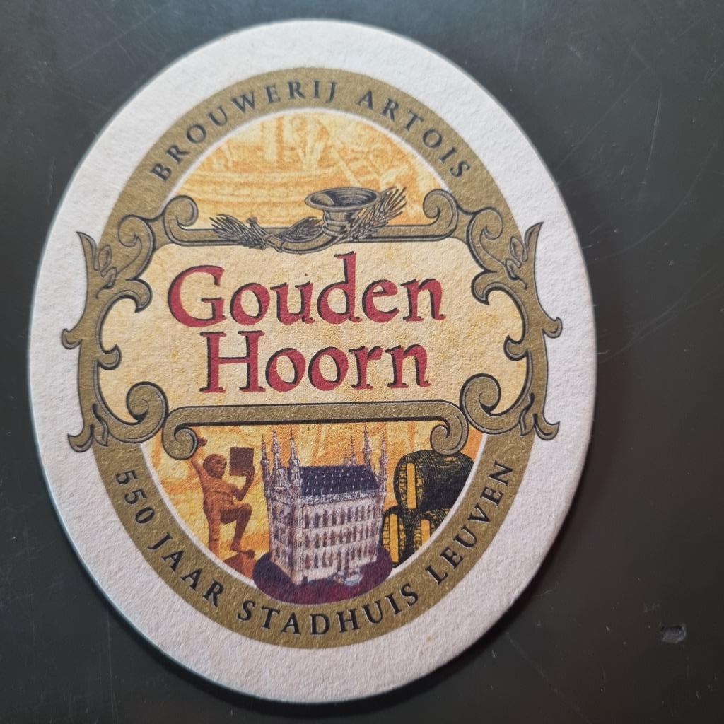 Sous Bock Gouden Hoorn (Artois), Verzamelen, Biermerken, Ophalen of Verzenden, Gebruikt, Viltje(s)