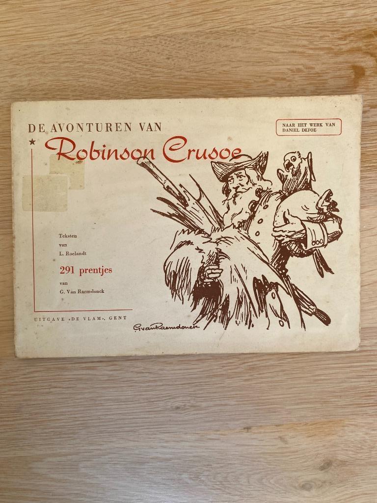 De avonturen van Robinson Crusoe - Prentjes album, Gelezen, G. Van Raemdonck, Eén stripboek, Ophalen of Verzenden