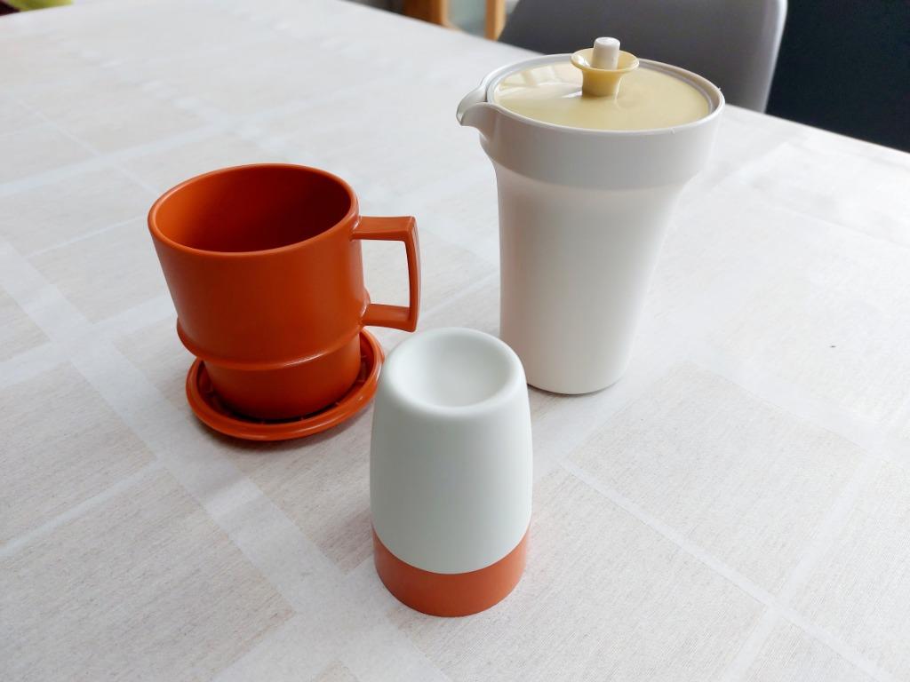 Ensemble Tupperware vintage, Ophalen of Verzenden, Gebruikt, Oranje, Overige typen