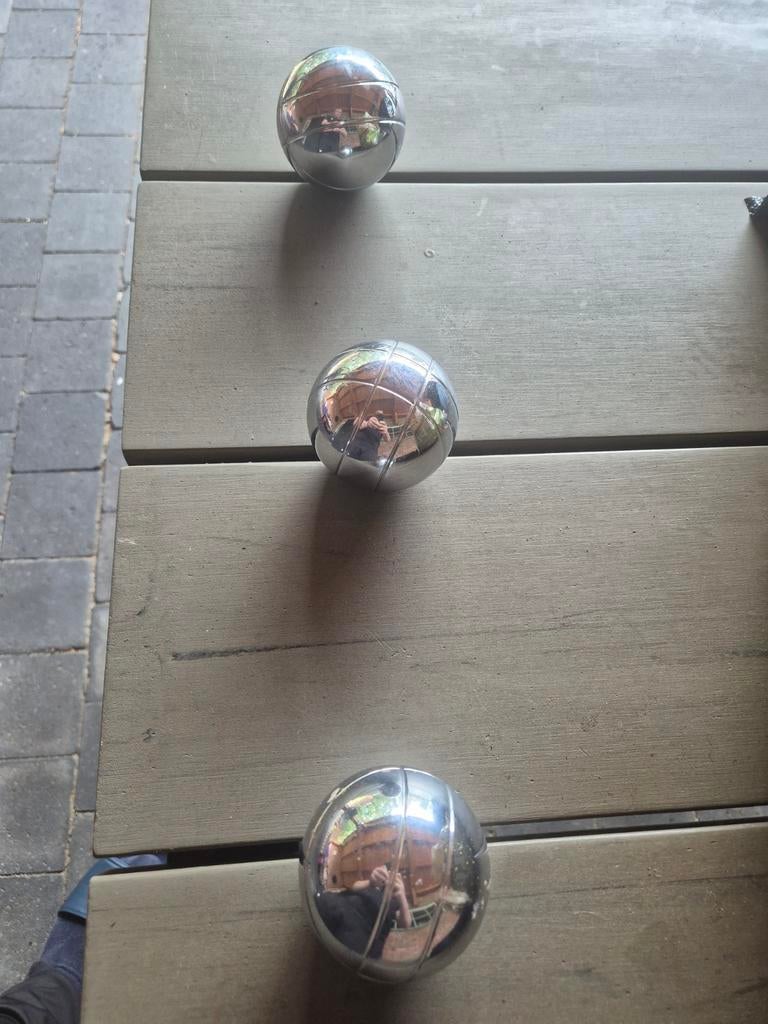 Jeu de Boules ballen - 3 stuks, Ophalen of Verzenden, Gebruikt, Bal