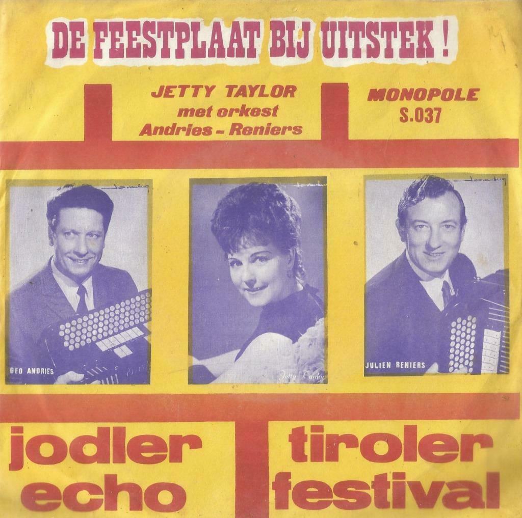 Jetty Taylor – Jodler echo / Tiroler festival – Single, Cd's en Dvd's, Ophalen of Verzenden, Gebruikt, Nederlandstalig