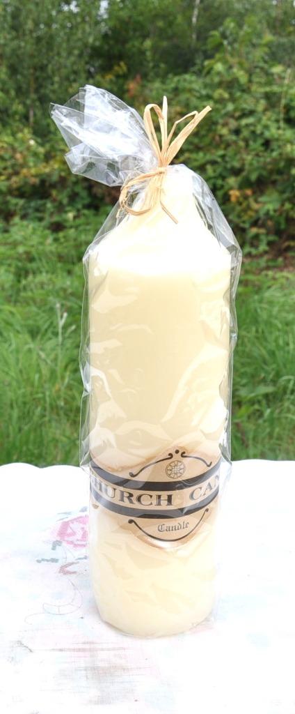 grosse bougie blanche, Ophalen of Verzenden, Zo goed als nieuw, Wit, Kaars
