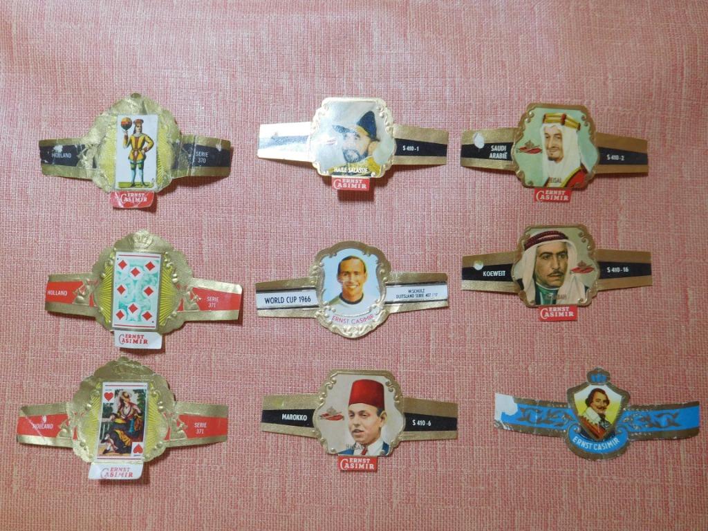 Fabrikant van sigarenbandjes en onvolledige serie Casimir, Verzamelen, Ophalen of Verzenden, Gebruikt, Sigarenbandjes