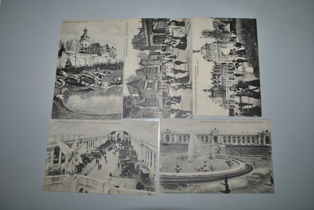 Belgique 1910 Cartes postales Expo Bruxelles, Envoi