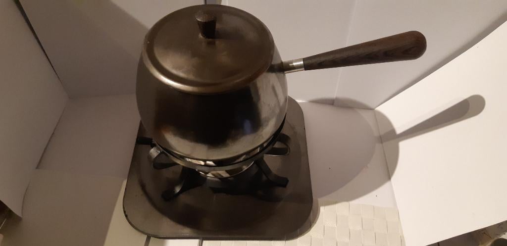 Casserole à Fondue + fourchettes, Enlèvement, Utilisé