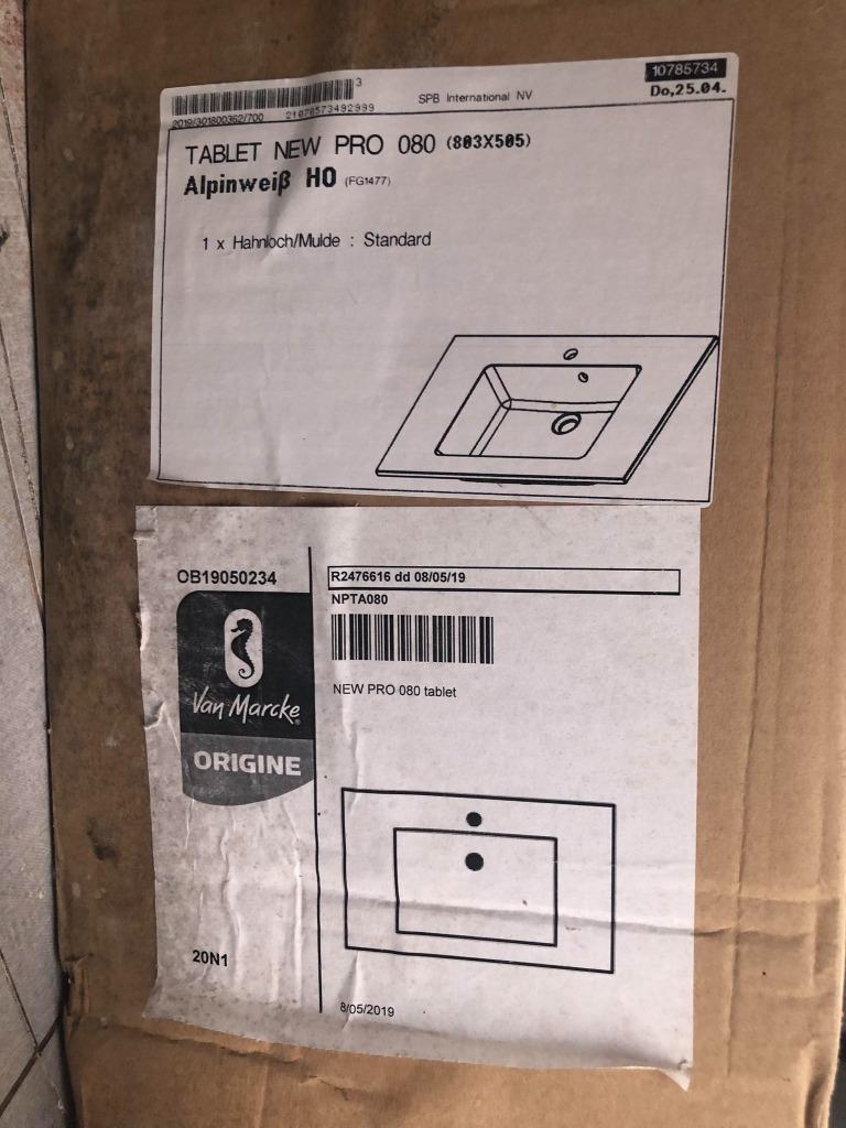 Van Marcke Origine spoelbak *NIEUW IN DOOS* inbouw, Enlèvement, Neuf, Lavabo