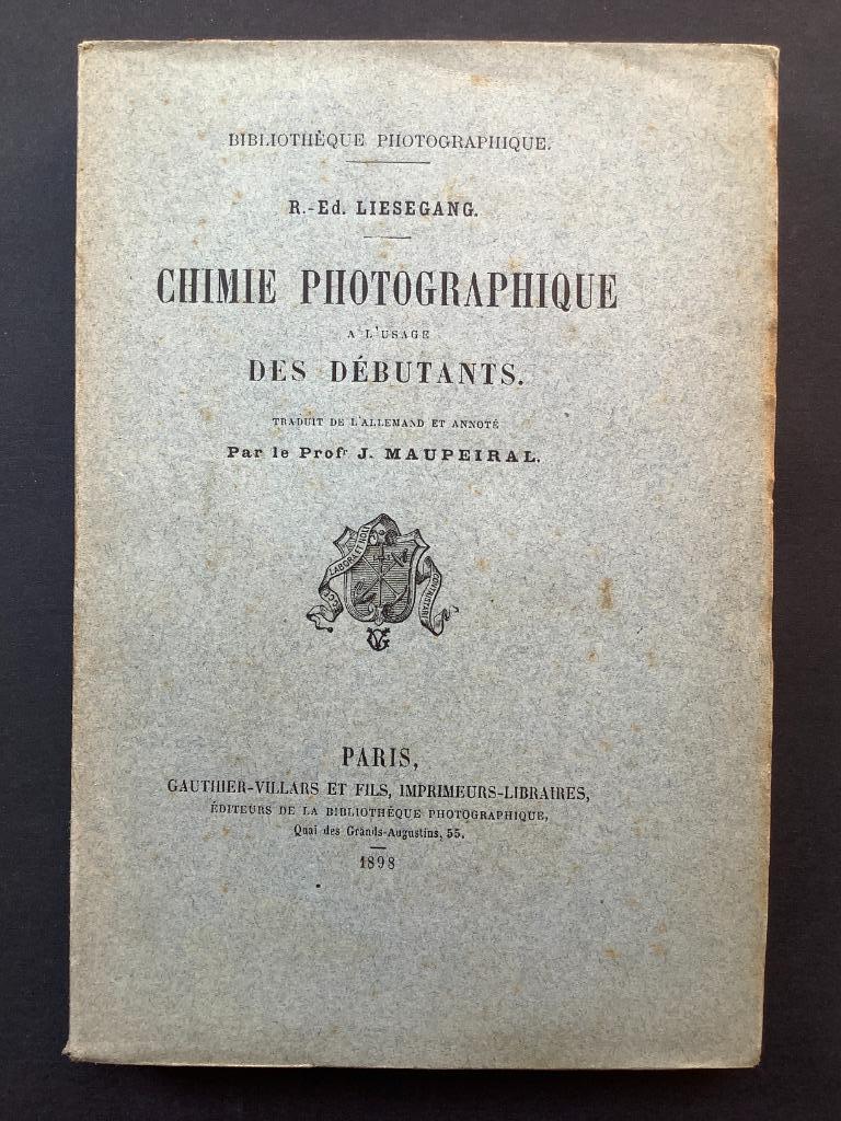 Chimie photographique à l’usage des débutants, Enlèvement ou Envoi