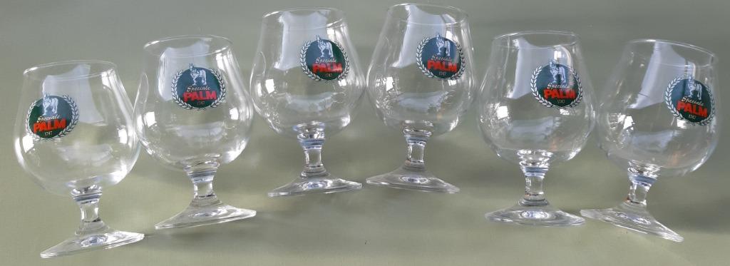 6 Palm bierglazen, Ophalen of Verzenden, Zo goed als nieuw, Bierglas