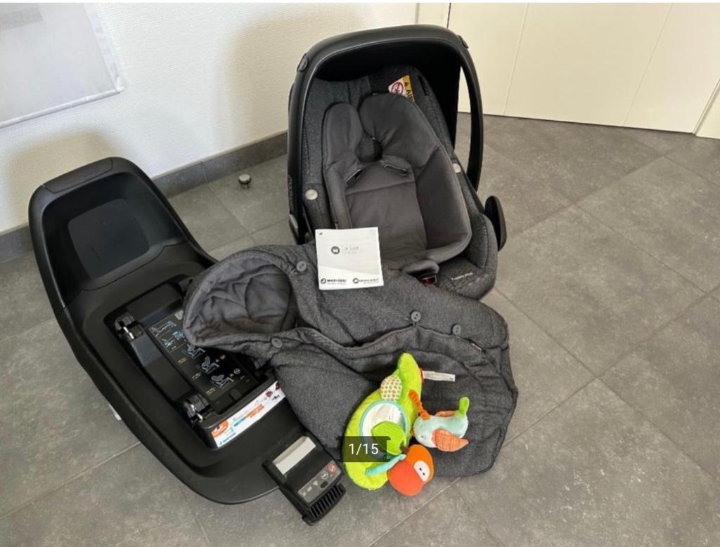 Maxi Cosi Pebble Plus met isofix  (2 way fix) en toebehoren., Ophalen, Autogordel of Isofix, Zo goed als nieuw, 0 t/m 13 kg