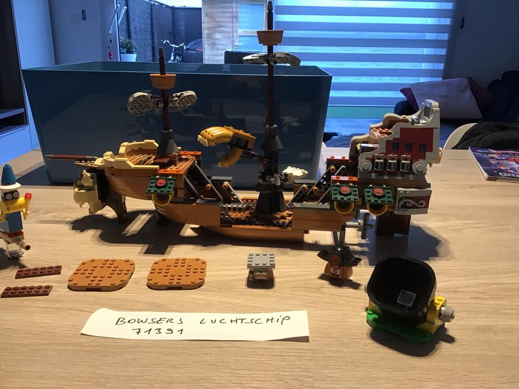 LEGO super Mario set 71391 bowsers luchtschip, Ophalen, Zo goed als nieuw, Complete set, Lego