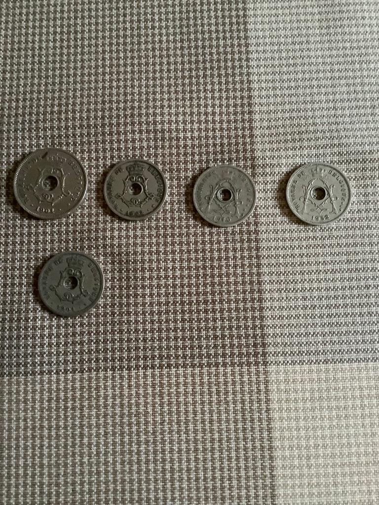 munten van belgie 10 cent 1901-5 cent 1902-1910-1932, Enlèvement ou Envoi