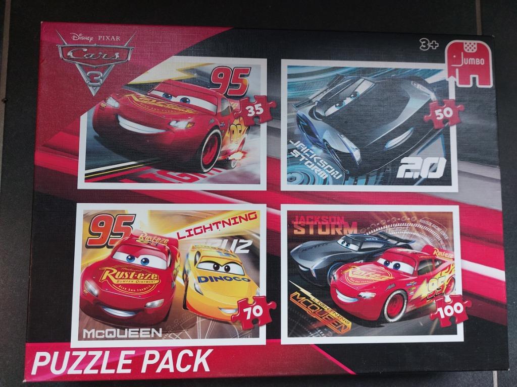 4 in 1 puzzel Disney Pixar Cars vanaf 3 jaar, Enlèvement ou Envoi, Comme neuf