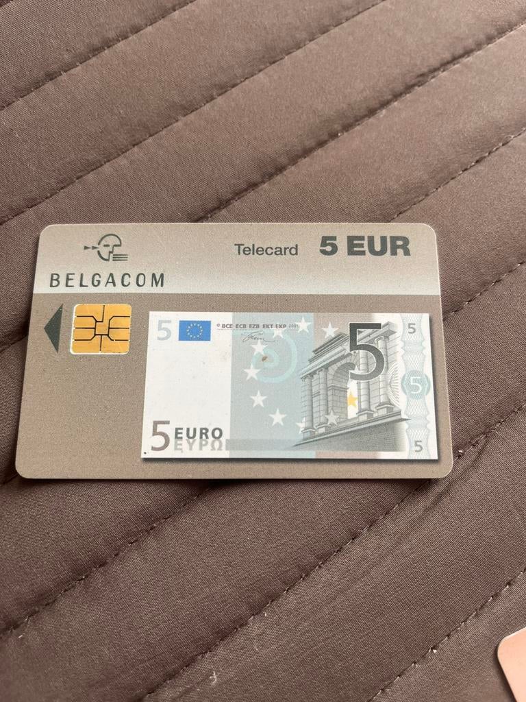 Cartes téléphoniques Belgacom à puce 5€, Enlèvement ou Envoi