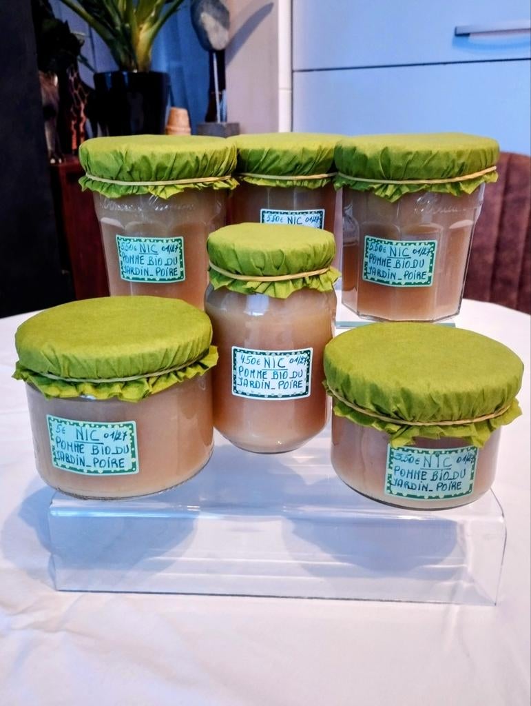 Confiture MAISON ARTISANALE à la POMME BIO DU JARDIN/POIRE, Divers, Enlèvement