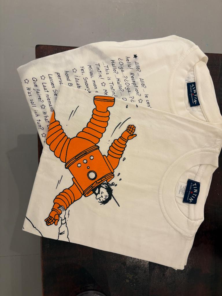 Kuifje 2 T-Shirts Moulinsart, Ophalen of Verzenden, Kuifje, Nieuw, Kleding
