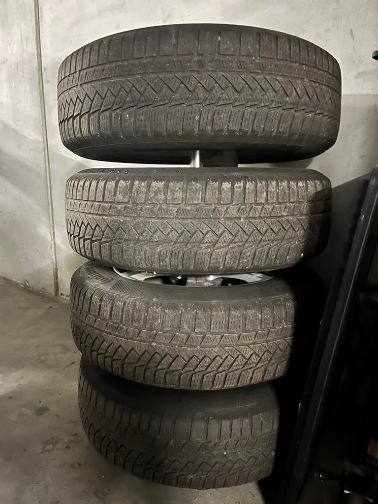Set winterbanden op velg 5x108 - 215/65/17, Auto-onderdelen, Banden en Velgen, Ophalen, Winterbanden, Velg(en)
