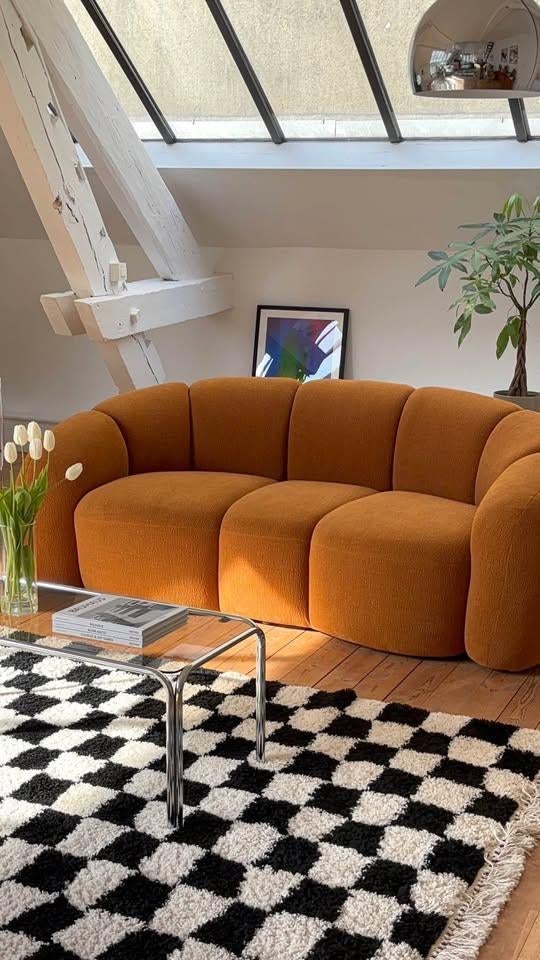 3-zitsbank - NV Gallery - camel met textuur, Huis en Inrichting, Ophalen, 100 tot 125 cm, Driepersoons, Zo goed als nieuw
