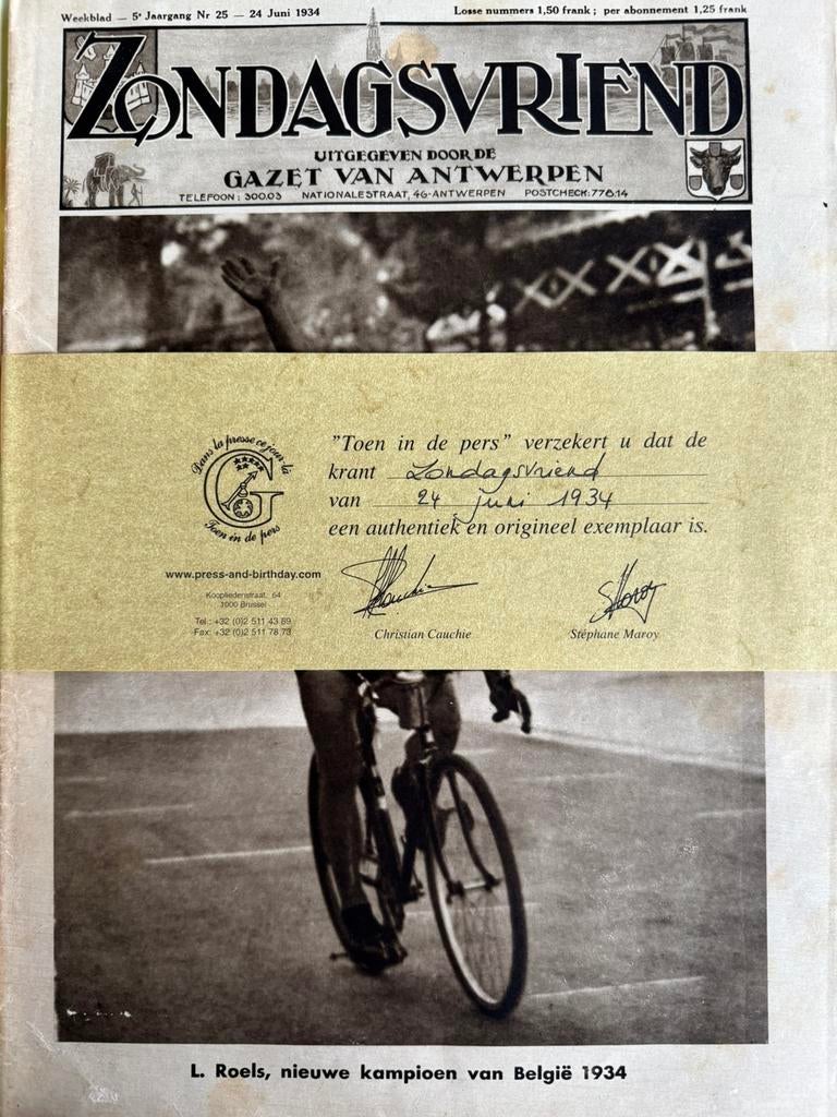 GVA en Sportwereld uit 1934, Ophalen of Verzenden, 1920 tot 1940, Krant