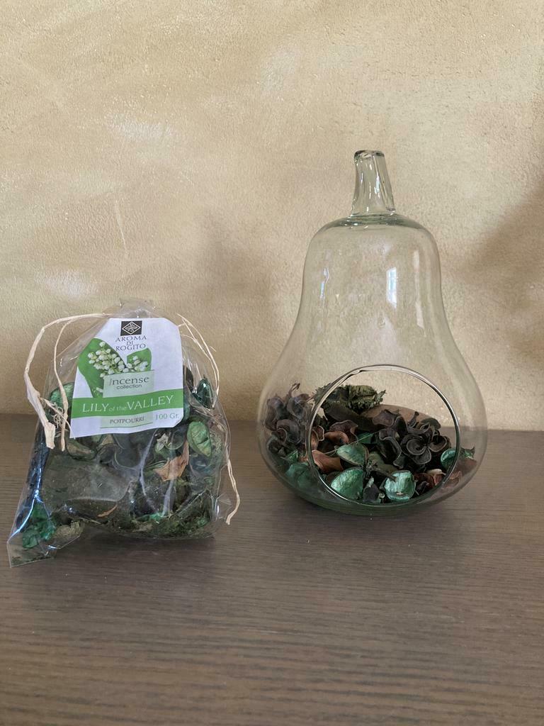 Vase en forme de poire pour pot pourri, Neuf, Verre, Moins de 50 cm