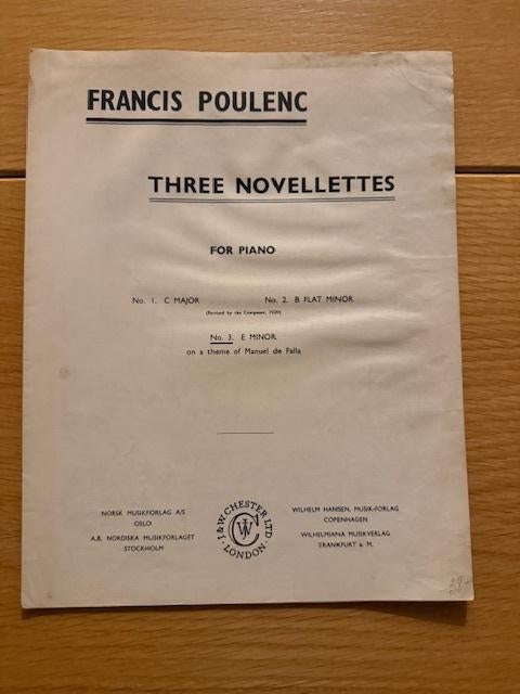 Francis Poulenc – Three Novelettes, Gebruikt, Klassiek, Ophalen of Verzenden, Artiest of Componist