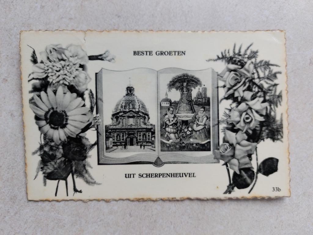 oude postkaart Scherpenheuvel, Collections, Envoi