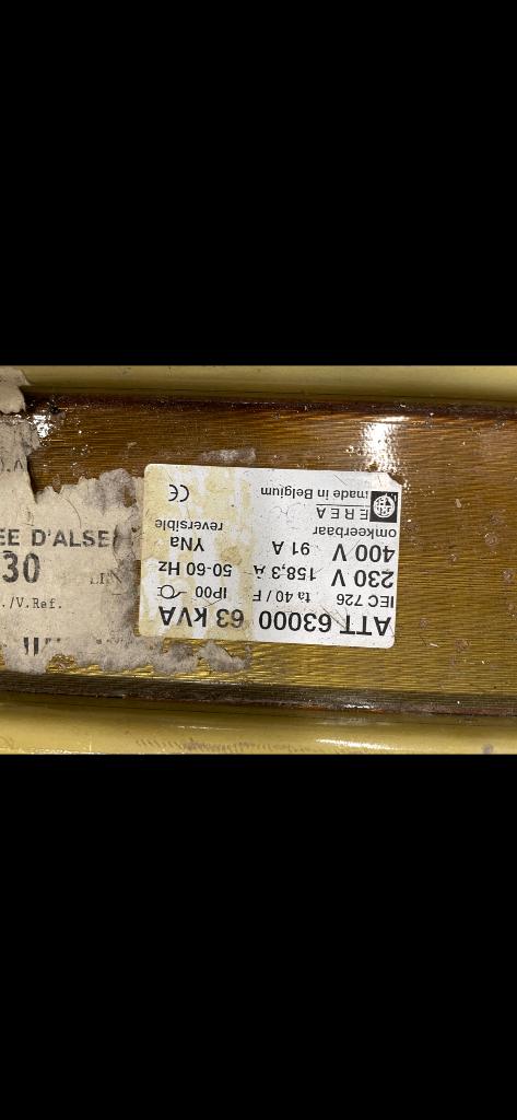 ZWARE Omkeerbare tranformator EREA 63kVA !!!, Electroménager, Électroménager & Équipement Autre, Utilisé, Enlèvement