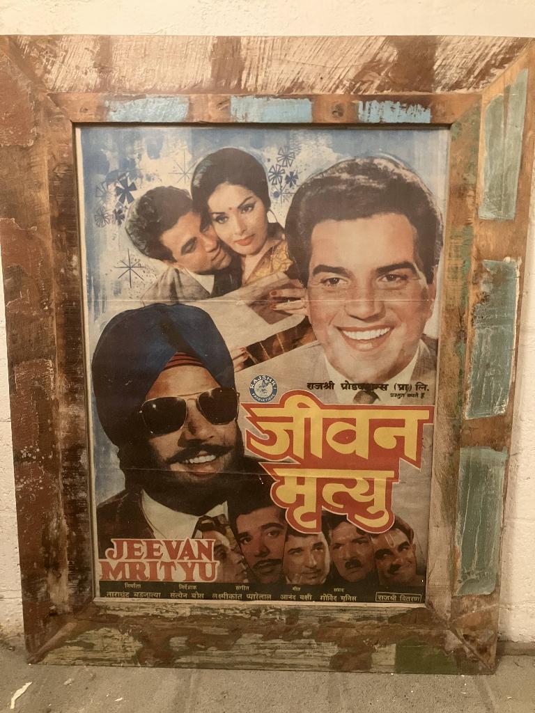BOLLYWOOD - Cadre & Poster de Cinéma ORIGINAL, Ophalen, Met lijst, Deurposter of groter, Film en Tv