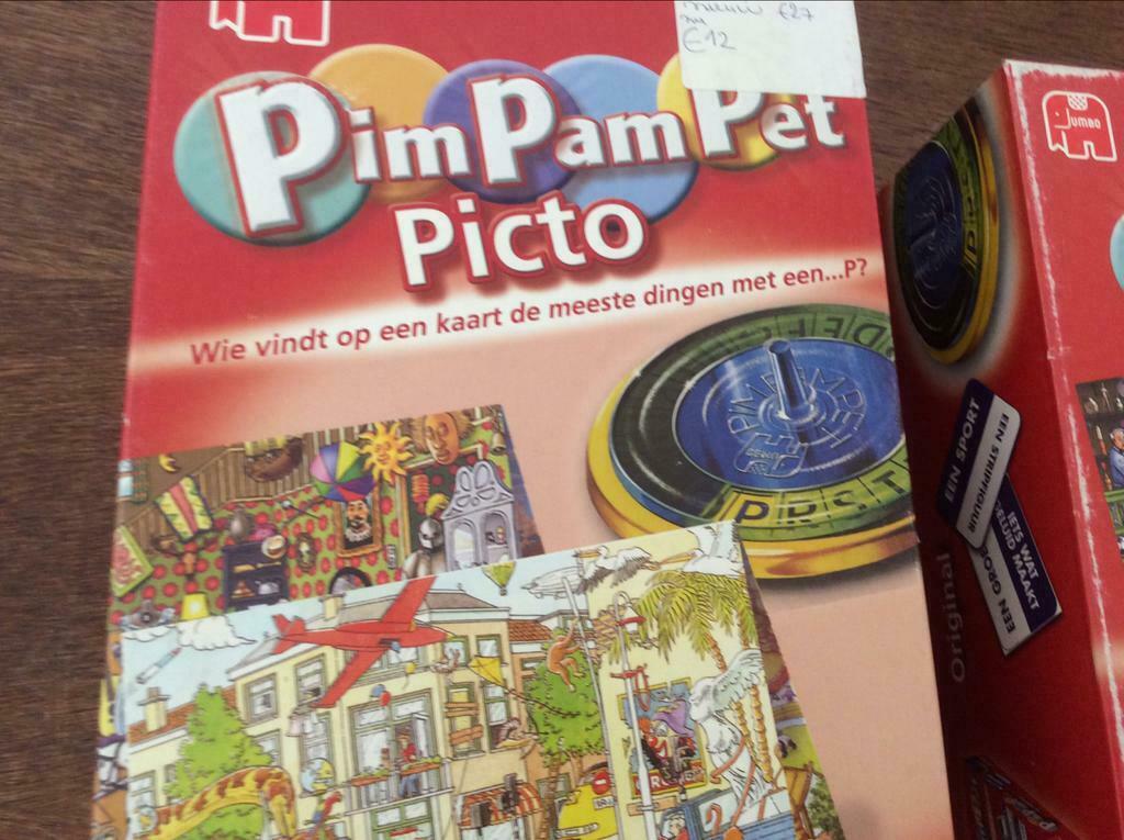 PIM PAM PET PICTO. . Wie vindt  de meeste dingen met een..P?, Ophalen of Verzenden