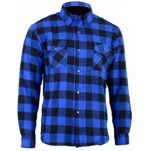 Nieuw motorshirt van flanellen en kevlar in zwart en blauw, Ophalen of Verzenden, Nieuw met kaartje, Kinderen, Jas | textiel