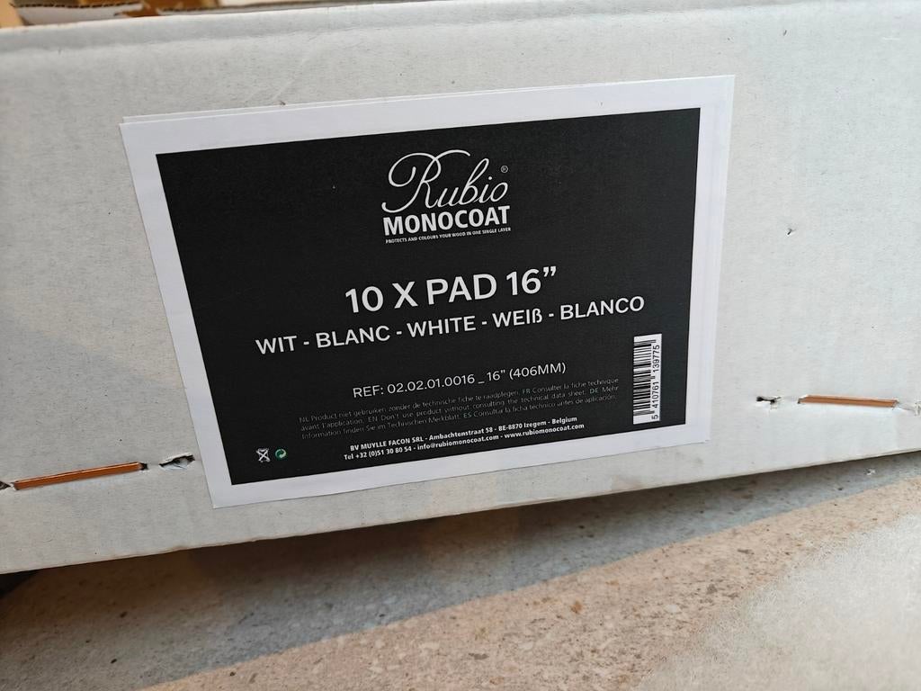 Rubio Monocoat Pads parket olie/vernis, Doe-het-zelf en Bouw, Ophalen of Verzenden, Wit