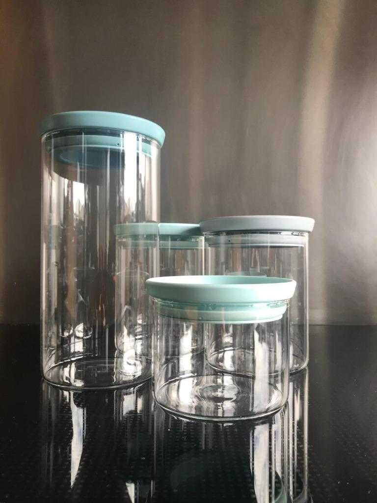 Gobelets de rangement (pots) Brabantia, Maison & Meubles, Enlèvement, Comme neuf, Verre, Brabantia