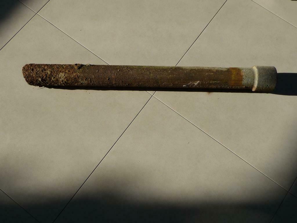 Oude versterkte regenpijp, begin jaren 1900, Gebruikt, Ophalen of Verzenden, Minder dan 2 meter, Overige materialen