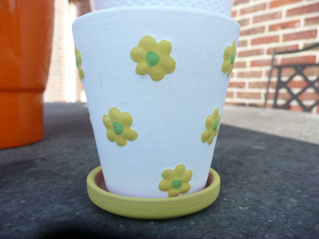 Haal de zomer in huis : 5 keramieken bloempotten/cache pots, Tuin en Terras, Ophalen of Verzenden, Overige vormen, Aardewerk, Binnen