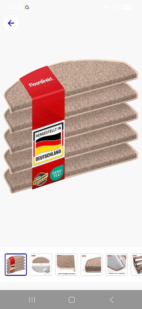 Floordirect trapmatten beige nieuw, Neuf, Beige, 50 à 100 cm, Enlèvement