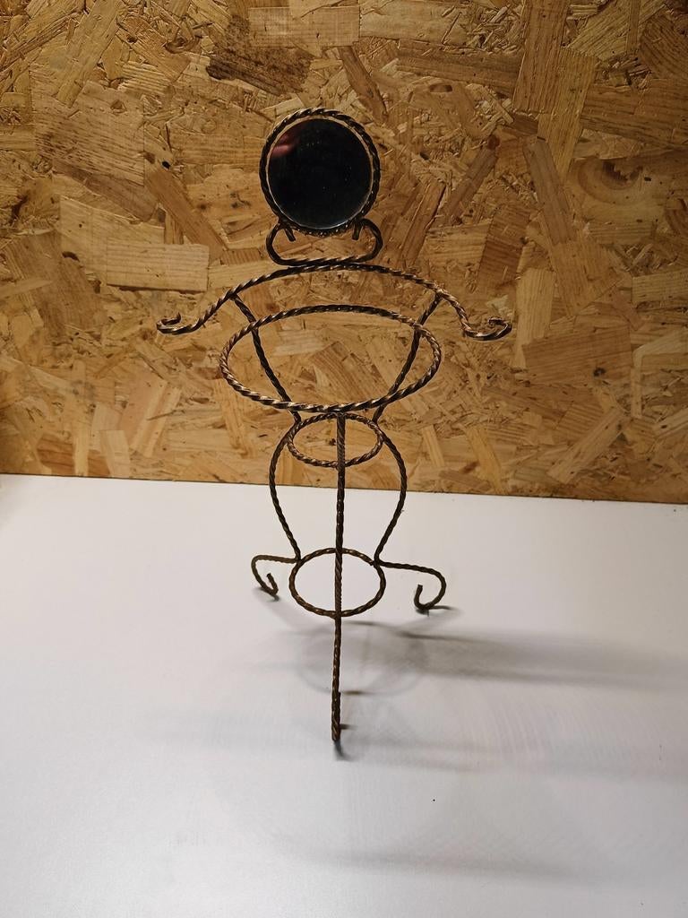 Porte bijoux en laiton avec miroir, Enlèvement ou Envoi, Comme neuf