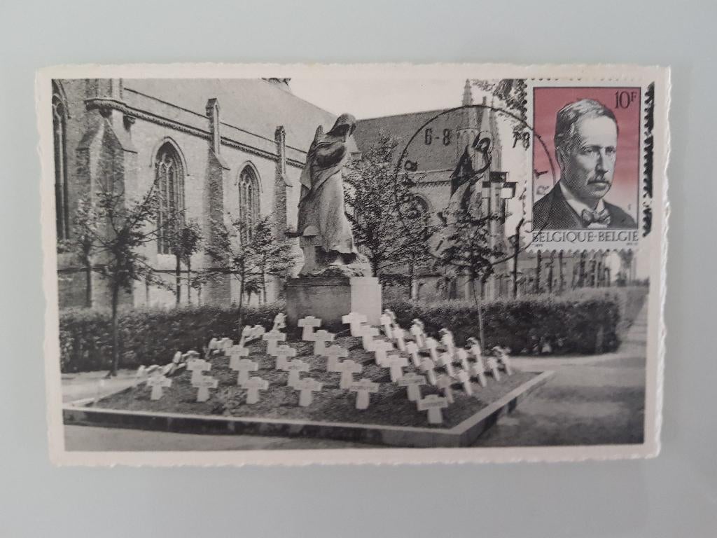 Carte postale Nieuwpoort West-Vlaanderen Timbre FDC Albert I, Collections, Enlèvement ou Envoi, Non affranchie, Flandre Occidentale
