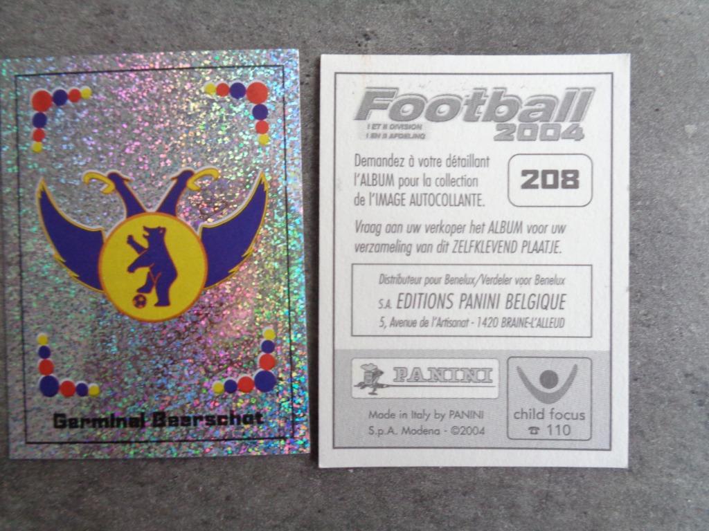 PANINI VOETBAL STICKER FOOTBALL 2004 BEERSCHOT BADGE, Verzenden, Sticker