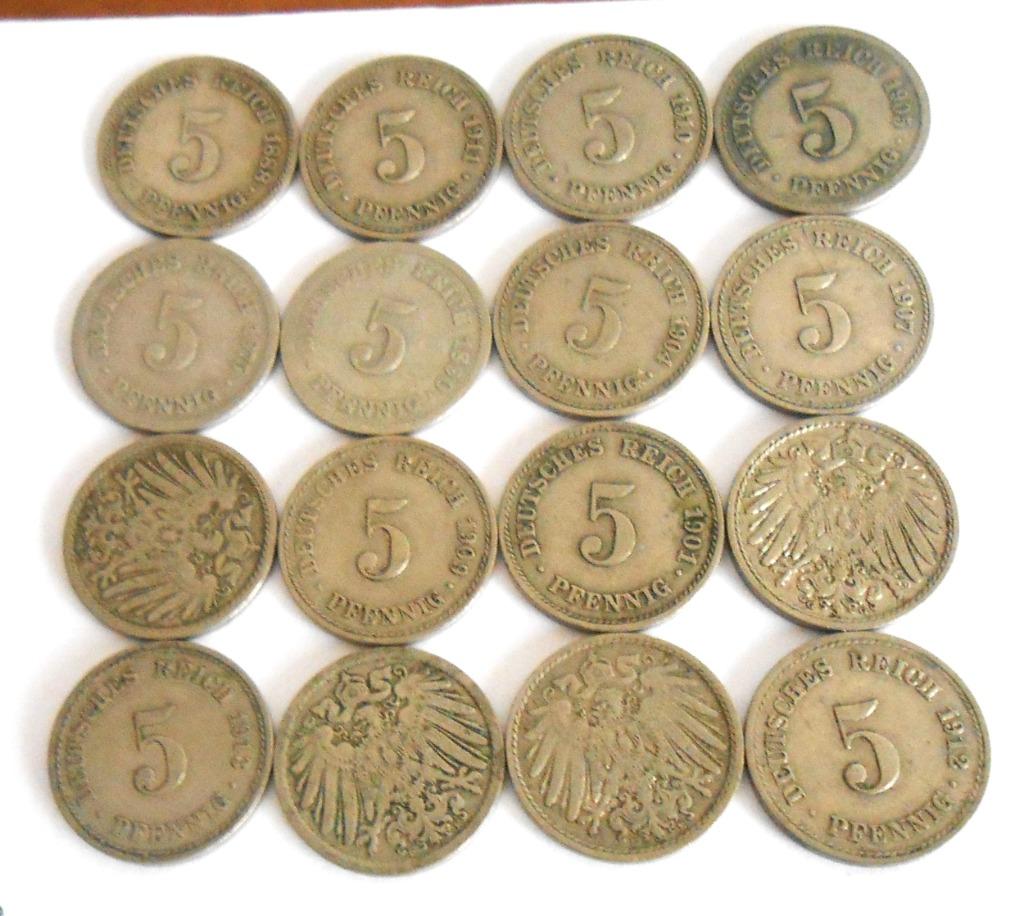 24 année - 5 Deutsches Reich pfennig - 0,50 euro la monnaie, Envoi, Allemagne, Monnaie en vrac
