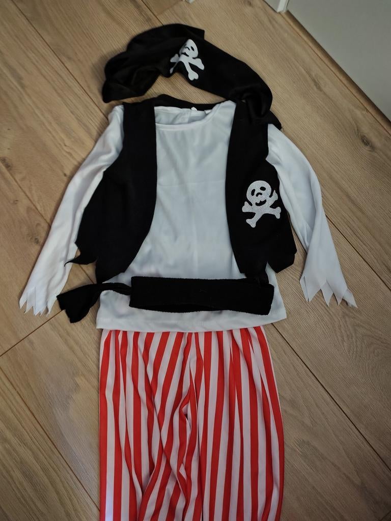 Verkleedkleding piraat maat 110-116, Enlèvement, Utilisé, 110 à 116, Garçon