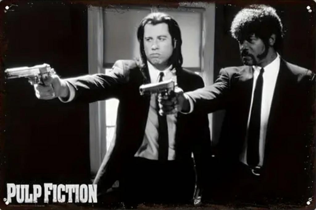 Panneau pub en métal Pulp Fiction - Mancave vintage rétro, Enlèvement ou Envoi, Neuf, Panneau publicitaire