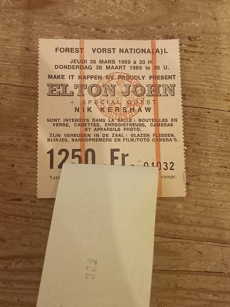 Ticket van Elton John, Tickets & Billets, Concerts | Rock & Metal, Une personne, Mars, Rock of Poprock