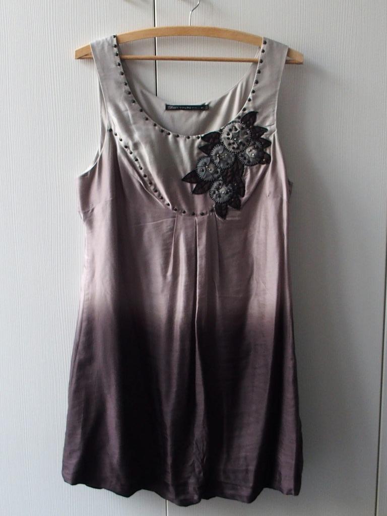 grijs zomerkleedje met opgestikt accent, ANDERE, Taille 38/40 (M), Gris, Enlèvement ou Envoi